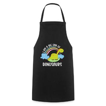 T-Rex Tyrannosaurus Herbivore - Tablier de cuisine - noir - Devant - AI Model Male 185 dark (185cm)