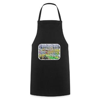 Le Caire Egypte Aquarelle Esquisse Dessinée Illustration - Tablier de cuisine - noir - Devant - AI Model Male 185 dark (185cm)