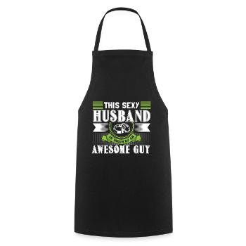 Homo Husbands Husbands Gift - Cooking Apron - black - Front - AI Model Male 185 dark (185cm)