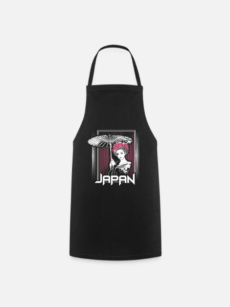 Japan Sakura Japanese - Cooking Apron - black