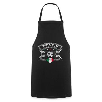 Italien Fußball Italienisch Geschenkidee - Kochschürze - Schwarz - Vorne - AI Model Male 185 dark (185cm)