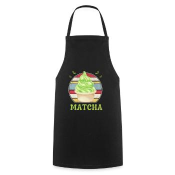 SUMMER MATCHA ICE CREAM - Tablier de cuisine - noir - Devant - AI Model Male 185 dark (185cm)
