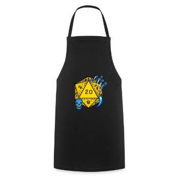 D20 Adventure Sortilége JDR - Cooking Apron - black - Front - AI Model Male 185 dark (185cm)