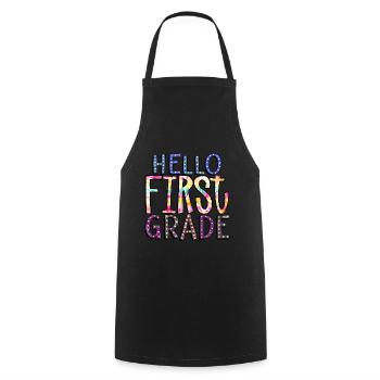 Bonjour Première année Rainbow Girls Boys Équipe d’enseignants - Tablier de cuisine - noir - Devant - AI Model Male 185 dark (185cm)