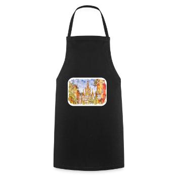 San Miguel De Allende Mexico Watercolor Sketch Dra - Cooking Apron - black - Front - AI Model Male 185 dark (185cm)