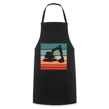 Bagger Retro Style Vintage - Kochschürze - Schwarz - Vorne - AI Model Male 185 dark (185cm)