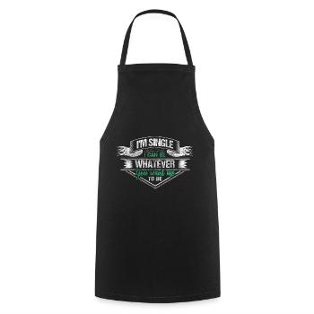 Cadeau de partenariat unique - Tablier de cuisine - noir - Devant - AI Model Male 185 dark (185cm)