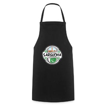 Sargodha Pakistan Drapeau Badge Voyage Souvenir Timbre - Tablier de cuisine - noir - Devant - AI Model Male 185 dark (185cm)