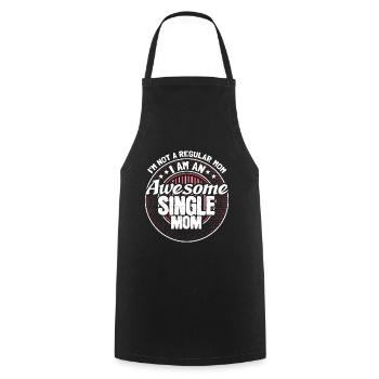 Single Mother Son Gift - Cooking Apron - black - Front - AI Model Male 185 dark (185cm)