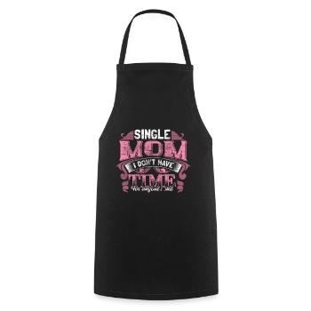 Idée cadeau maman célibataire - Tablier de cuisine - noir - Devant - AI Model Male 185 dark (185cm)