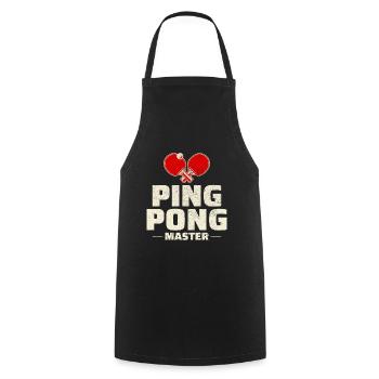 Ping Pong Master Entraîneur de Tennis de Table Paddle Player - Tablier de cuisine - noir - Devant - AI Model Male 185 dark (185cm)