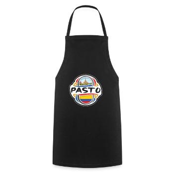 Pasto Colombie Drapeau Badge Voyage Souvenir Timbre - Tablier de cuisine - noir - Devant - AI Model Male 185 dark (185cm)