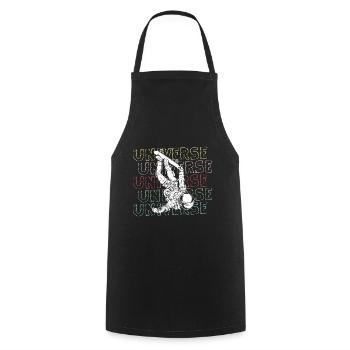 Espace Lune Mars - Tablier de cuisine - noir - Devant - AI Model Male 185 dark (185cm)