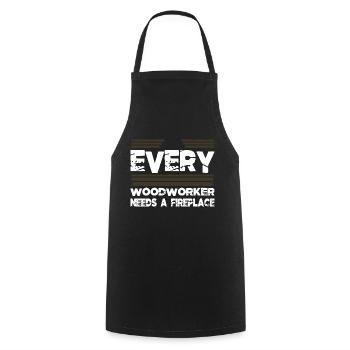 funshirt joke chainsaw grab present idea present present - Cooking Apron - black - Front - AI Model Male 185 dark (185cm)