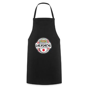Oakashicho Japon Drapeau Badge Voyage Souvenir Timbre - Tablier de cuisine - noir - Devant - AI Model Male 185 dark (185cm)