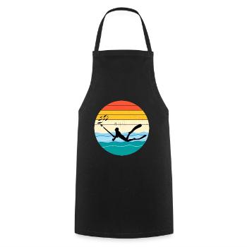 Speerfischen Speerfischen Vintage Retro - Kochschürze - Schwarz - Vorne - AI Model Male 185 dark (185cm)