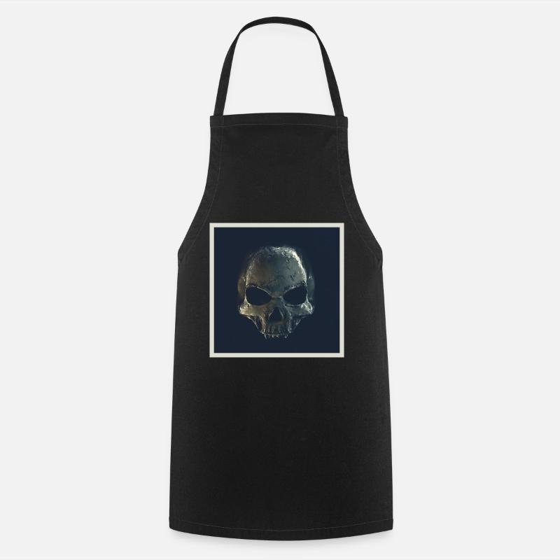 Grey Skull - Kochschürze - Schwarz