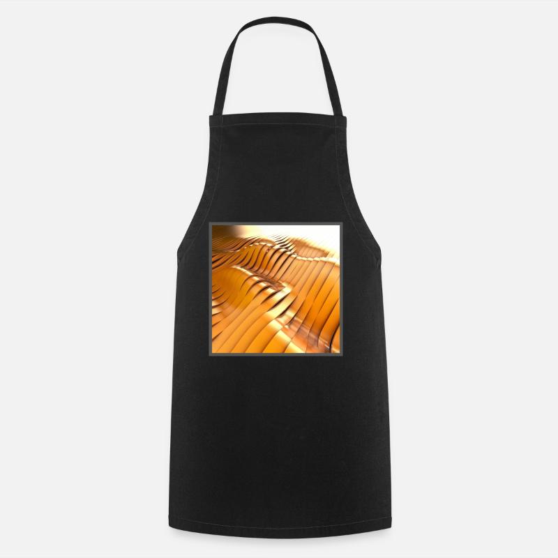 Vagues dorées - Tablier de cuisine - noir