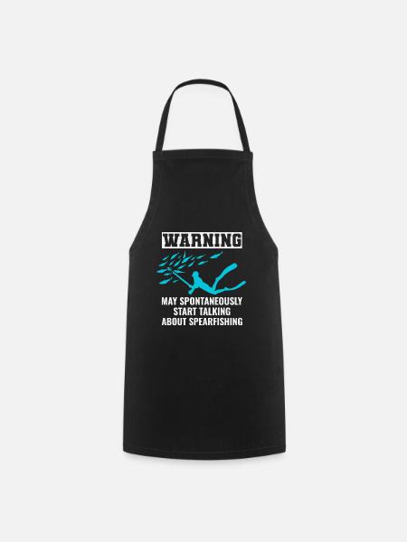 Speerfischen Speerfischen Speerfischer Fischen - Kochschürze - Schwarz