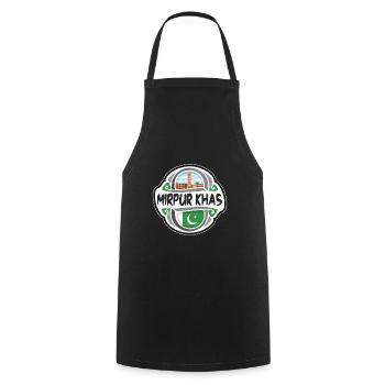 Mirpur Khas Pakistan Drapeau Voyage Souvenir Badge St - Tablier de cuisine - noir - Devant - AI Model Male 185 dark (185cm)
