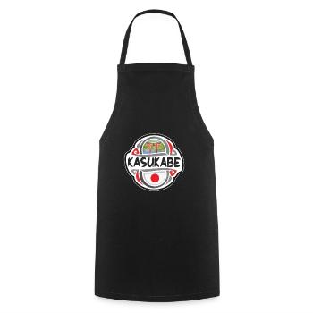 Kasukabe Japon drapeau insigne voyage souvenir timbre - Tablier de cuisine - noir - Devant - AI Model Male 185 dark (185cm)