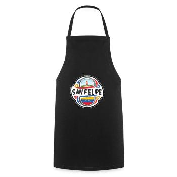San Felipe Venezuela Flag Travel Souvenir Badge St - Cooking Apron - black - Front - AI Model Male 185 dark (185cm)