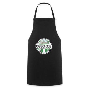 Ijebu Ode Nigeria Flag Badge Travel Souvenir Stamp - Cooking Apron - black - Front - AI Model Male 185 dark (185cm)