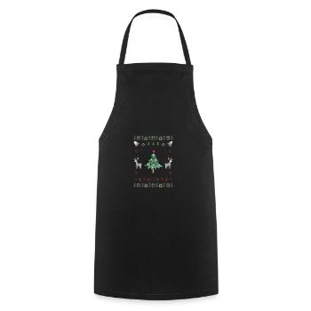 Arbre de Noël moche Noël - Tablier de cuisine - noir - Devant - AI Model Male 185 dark (185cm)