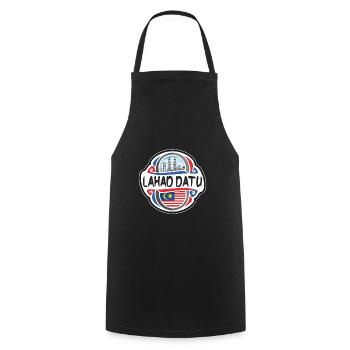 Lahad Datu Malaisie Drapeau Voyage Souvenir Badge Sta - Tablier de cuisine - noir - Devant - AI Model Male 185 dark (185cm)