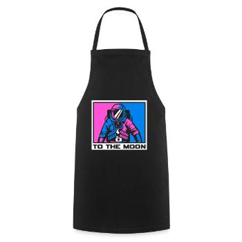 Space Logo Voyager - Cooking Apron - black - Front - AI Model Male 185 dark (185cm)