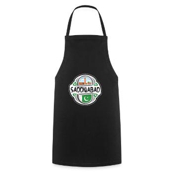 Saddiqabad Pakistan Flag Travel Souvenir Badge Sta - Cooking Apron - black - Front - AI Model Male 185 dark (185cm)