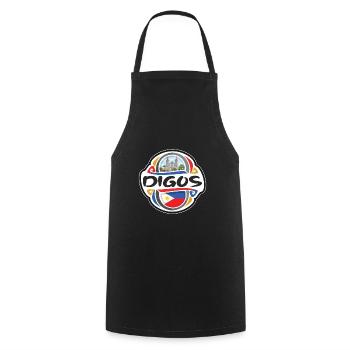 Digos Philippines Flag Badge Travel Souvenir Stamp - Cooking Apron - black - Front - AI Model Male 185 dark (185cm)