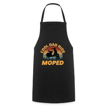 Scooter Rider Motorbike Moped Bike Dad Fathers day - Cooking Apron - black - Front - AI Model Male 185 dark (185cm)
