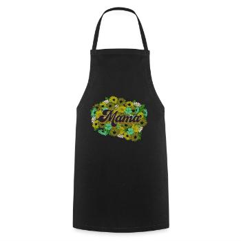 Stolze Mama Mutter Mami Lebensaufgabe Kinder Kind - Kochschürze - Schwarz - Vorne - AI Model Male 185 dark (185cm)