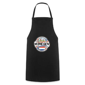 Nijmegen Netherlands Flag Travel Souvenir Badge St - Cooking Apron - black - Front - AI Model Male 185 dark (185cm)
