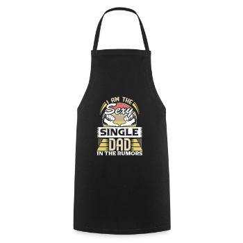 Père célibataire Famille Papi - Tablier de cuisine - noir - Devant - AI Model Male 185 dark (185cm)