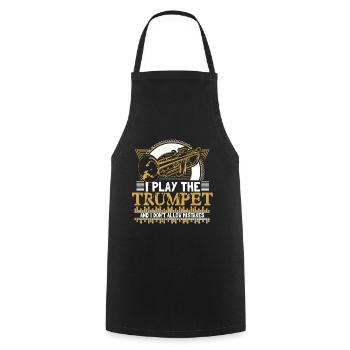 Trompette - Tablier de cuisine - noir - Devant - AI Model Male 185 dark (185cm)