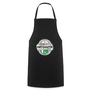Mandi Bahauddin Pakistan Drapeau Souvenir de Voyage Badg - Tablier de cuisine - noir - Devant - AI Model Male 185 dark (185cm)