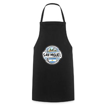 San Miguel Argentina Flag Travel Souvenir Badge St - Cooking Apron - black - Front - AI Model Male 185 dark (185cm)