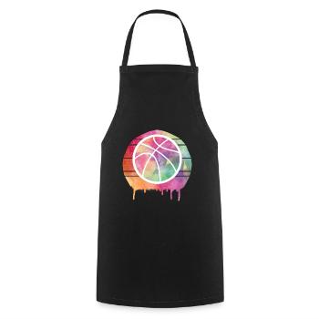 Basketball Player - Cooking Apron - black - Front - AI Model Male 185 dark (185cm)