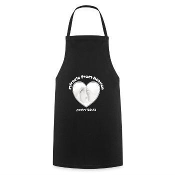 Christian Design Miracle from Heaven Psalm 139 - Cooking Apron - black - Front - AI Model Male 185 dark (185cm)