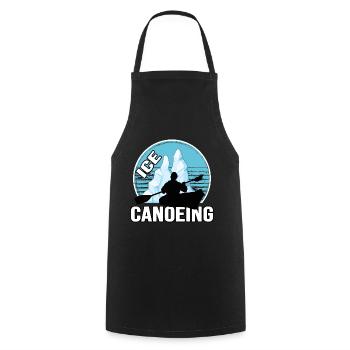 canoë sur glace canoéistes sur glace canoë d’hiver - Tablier de cuisine - noir - Devant - AI Model Male 185 dark (185cm)
