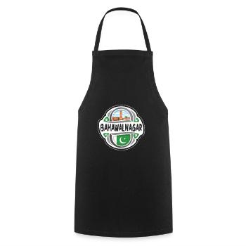 Bahawalnagar Pakistan Drapeau Voyage Souvenir Badge S - Tablier de cuisine - noir - Devant - AI Model Male 185 dark (185cm)