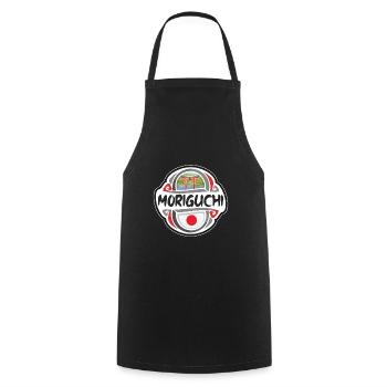 Moriguchi Japon Drapeau Badge Souvenir de Voyage Timbre - Tablier de cuisine - noir - Devant - AI Model Male 185 dark (185cm)
