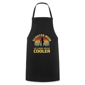 Electric Scooter Mom E-Scooter Vintage Retro - Cooking Apron - black - Front - AI Model Male 185 dark (185cm)