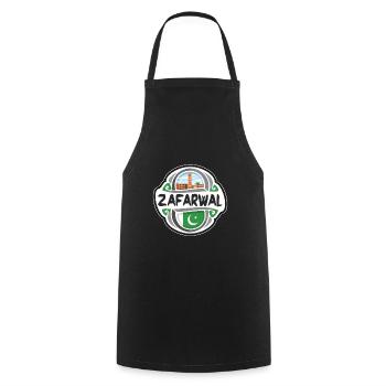 Zafarwal Pakistan Drapeau Badge Souvenir de Voyage Timbre - Tablier de cuisine - noir - Devant - AI Model Male 185 dark (185cm)
