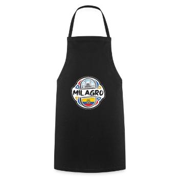 Milagro Ecuador Flagge Abzeichen Reise Souvenir Briefmarke - Kochschürze - Schwarz - Vorne - AI Model Male 185 dark (185cm)