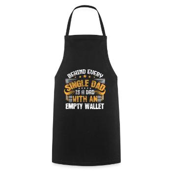Single Father Single Parents - Cooking Apron - black - Front - AI Model Male 185 dark (185cm)