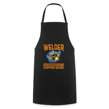 Welding Welder Metal Construction Ironworker - Cooking Apron - black - Front - AI Model Male 185 dark (185cm)