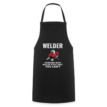 Welding Welder Metal Construction Ironworker - Cooking Apron - black - Front - AI Model Male 185 dark (185cm)